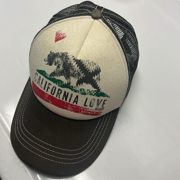 Billabong California Love Baseball Adjustable Hat Grey Nature Bear - Picture 3 of 11